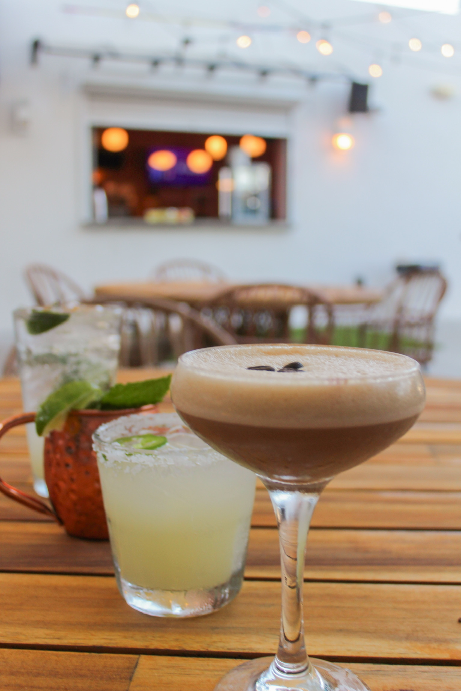 Cocktails on the patio
